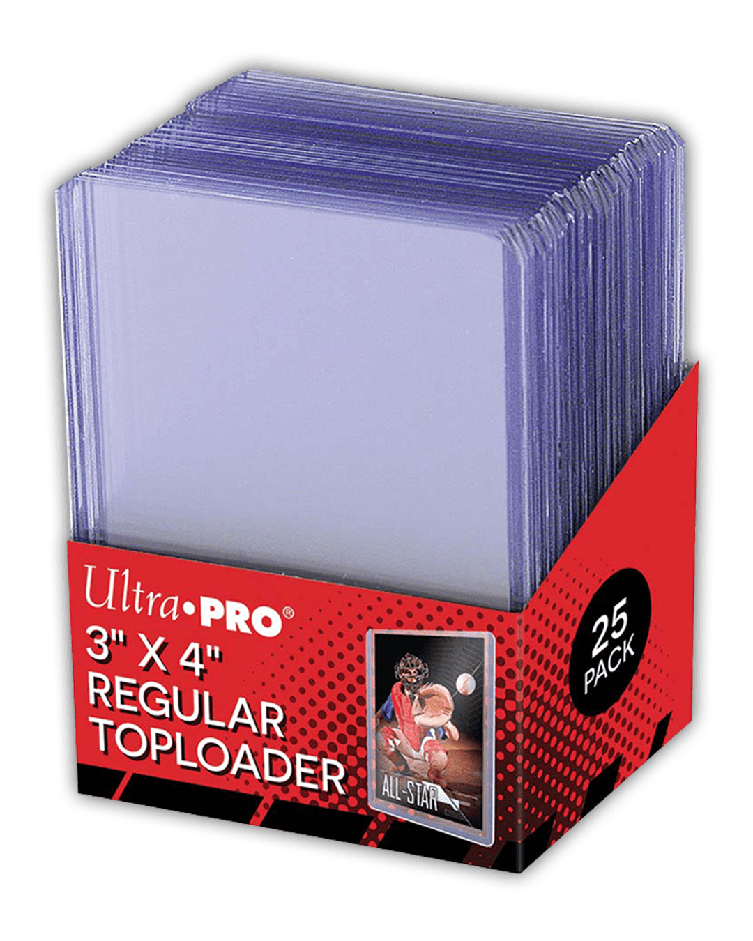 Ultra Pro 3" x 4" Regular Toploader Clear - 25 Stück