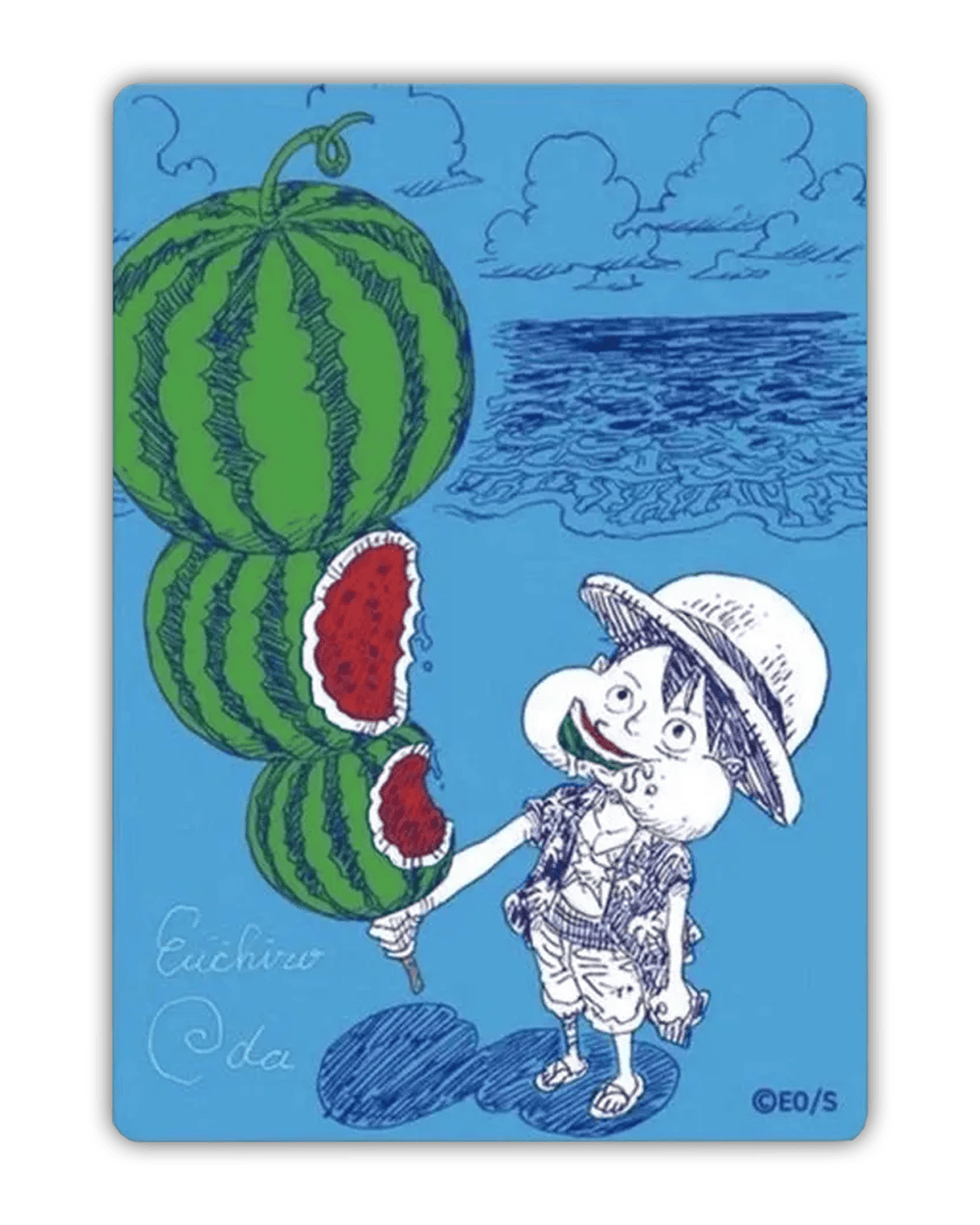One Piece NatsuComi 2026 Metallic Promokarte Watermelon Luffy - Vorbestellung 🇯🇵