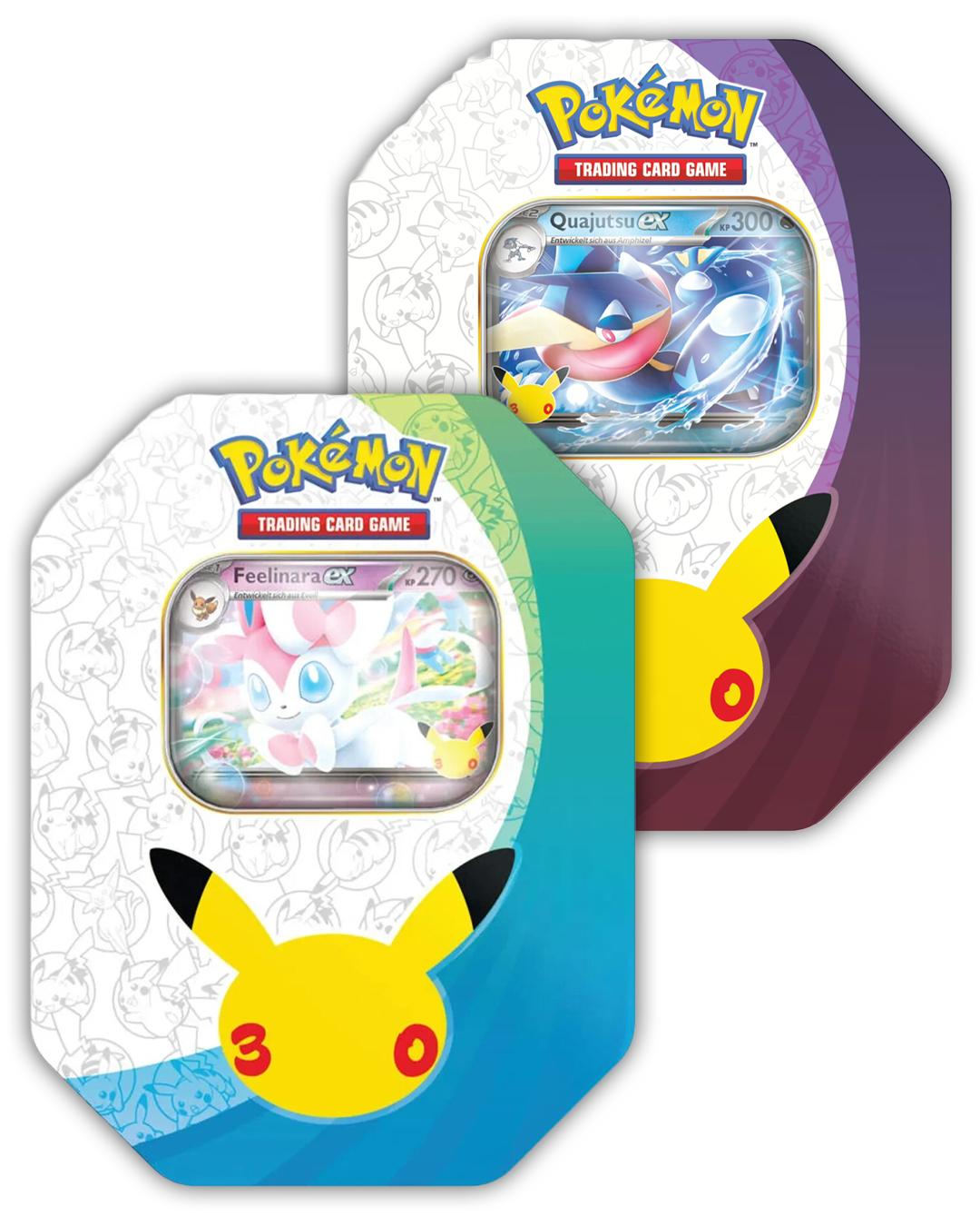 Pokemon 30 Jahre Feelinara ex oder Quajutsu ex Tin Box 🇩🇪 - nach Wahl