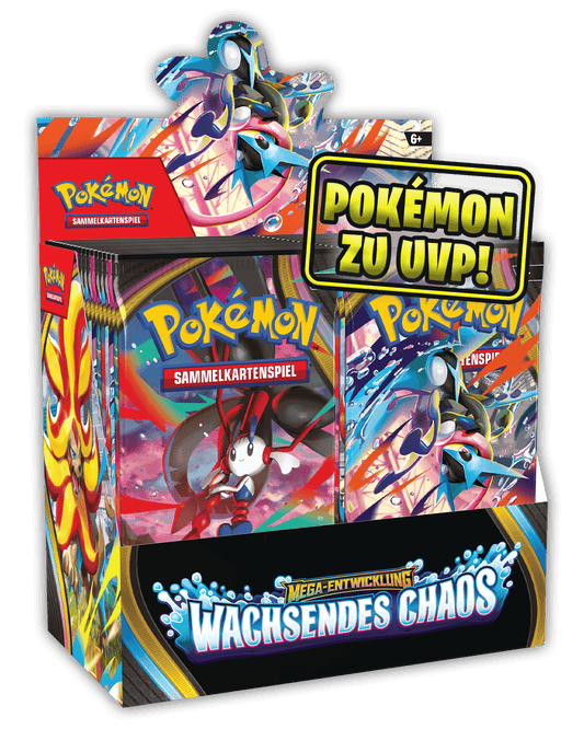 Pokemon Wachsendes Chaos Booster zu UVP im Displaybreak am 28.05.2026 🇩🇪