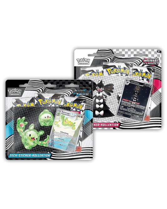 Pokemon Weiße Flammen & Schwarze Blitze Tech Sticker Kollektion 🇩🇪