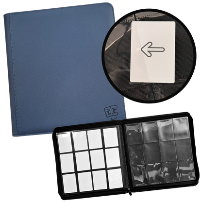 TCG Guru - 12er Pocket Zipper Binder Xenon - Dunkel Blau