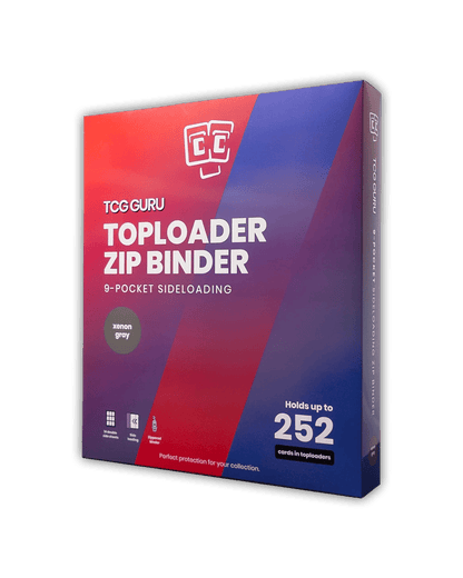 TCG Guru - 9er Pocket Toploader Zipper Binder Xenon - Grau