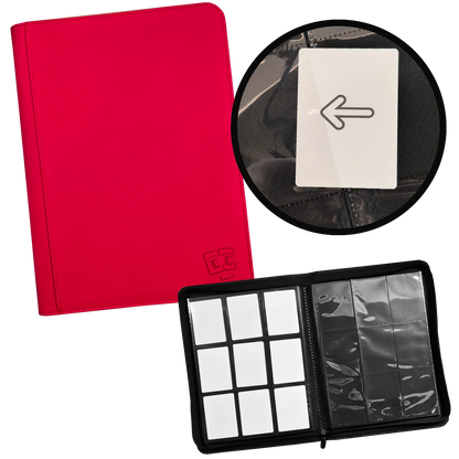 TCG Guru - 9er Pocket Zipper Binder Xenon - Rot