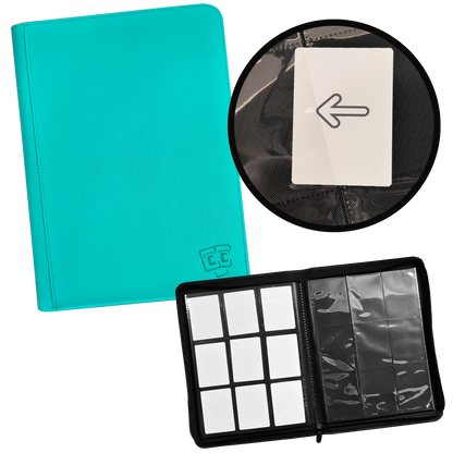 TCG Guru - 9er Pocket Zipper Binder Xenon - Türkis