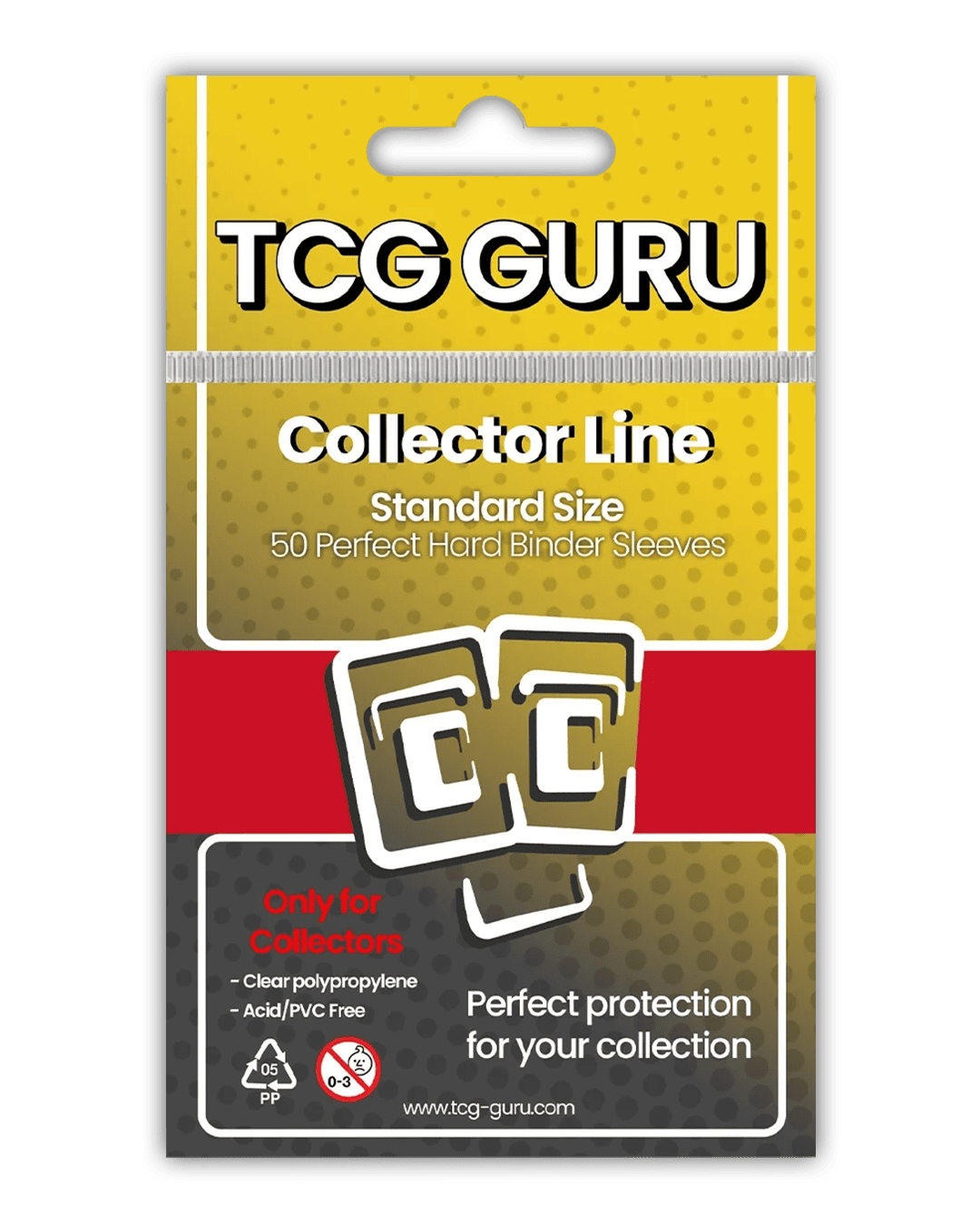 TCG Guru - 50 Collector Line Perfect Hard Binder Sleeves