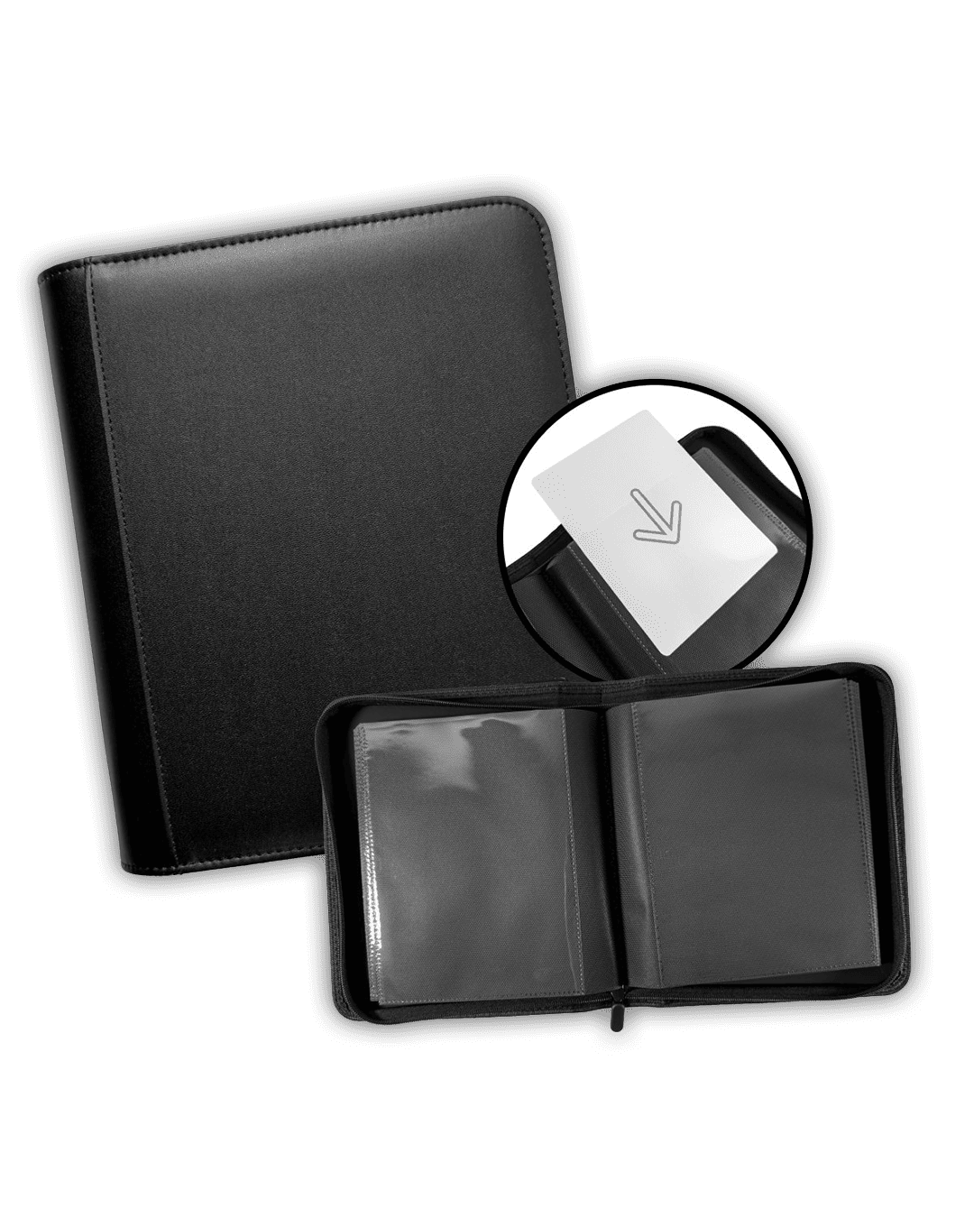 TCG Guru - XXL Card Zipper Binder Xenon - Schwarz